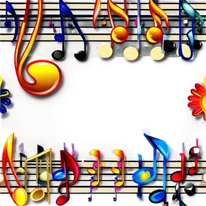 Musical Notes Border Png 04292024 PNG image