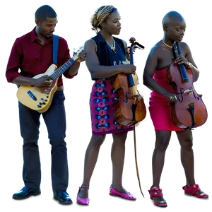 Musicians Standing Together PNG Pac70 PNG