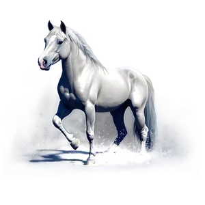Mustang Horse In Moonlight PNG 7