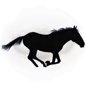 Mustang Horse Silhouette Dusk PNG 06262024