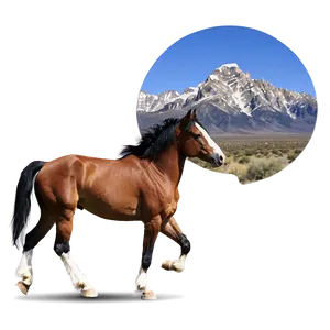 Mustang Horse With Mountain Backdrop Png 06262024 PNG image