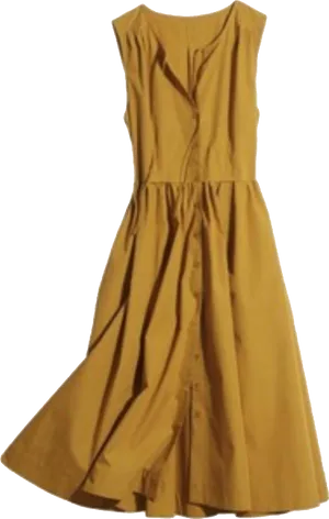Mustard Yellow Sleeveless Dress