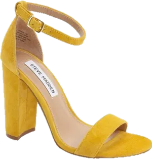 Mustard Yellow Suede Heeled Sandal