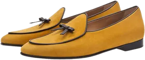 Mustard Yellow Suede Loafers