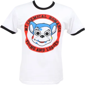 My Chemical Romance Youngand Loaded Tshirt PNG image