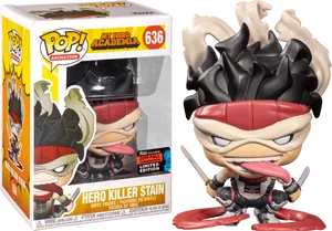 My Hero Academia Hero Killer Stain Funko Pop PNG image