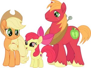 My Little Pony Apple Family Members PNG