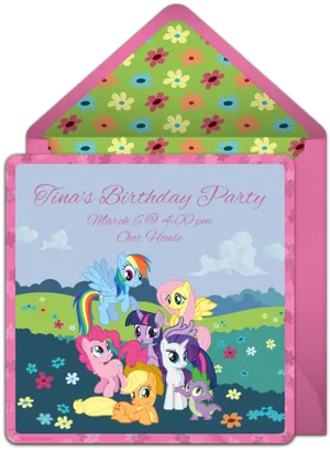 My Little Pony Birthday Invitation PNG image