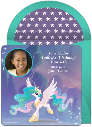 My Little Pony Birthday Invitation PNG