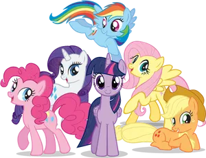 My Little Pony Group Pose PNG