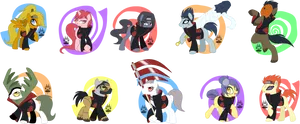 My Little Pony Naruto Crossover Characters PNG image