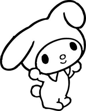 My Melody Outline Drawing PNG image