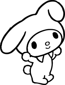My Melody Outline Drawing PNG image
