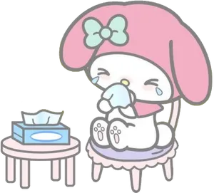 My Melody Sneezing Cute PNG image