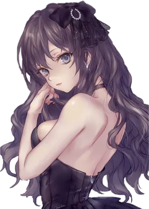 Mysterious Anime Girl_ Gaze