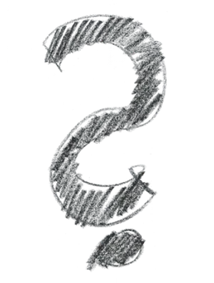 Mysterious Black Question Mark PNG