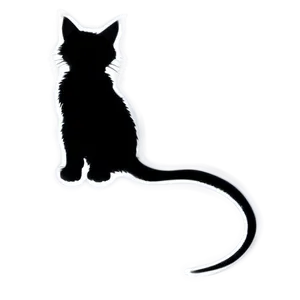 Mysterious Cat Silhouette Png 06122024 PNG image