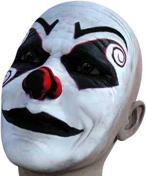 Mysterious_ Clown_ Face_ Paint PNG image