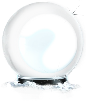 Mysterious Crystal Ballwith Question Mark PNG image