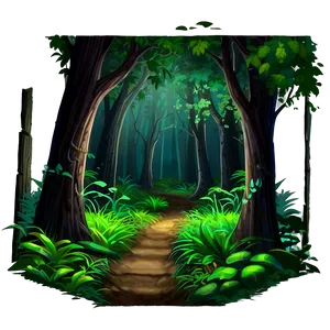 Mysterious Forest Path Png Vsu4 PNG image