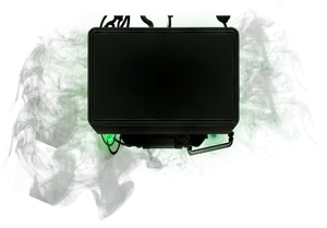 Mysterious Green Smoke Briefcase PNG image