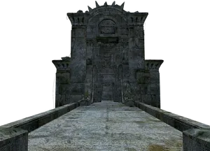Mysterious Medieval Castle Gateway PNG image