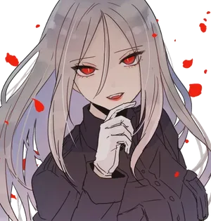 Mysterious Vampire Anime Girl PNG