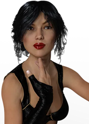 Mysterious Womanin Black Velvet