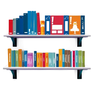 Mystery Books On Shelf PNG Juv46