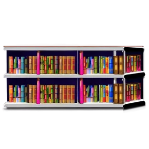 Mystery Books On Shelf PNG Pbv24