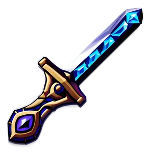 Mystic Diamond Sword Icon PNG Xqn PNG