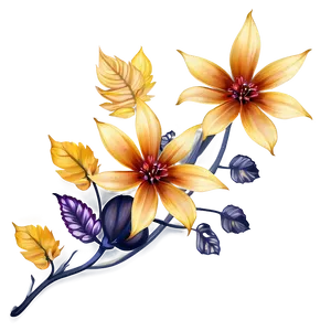 Mystic Fall Flowers PNG 06272024 PNG