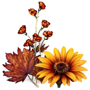 Mystic Fall Flowers PNG Pdg PNG