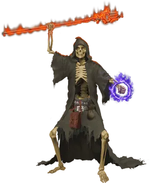 Mystic Skeleton Warrior PNG image