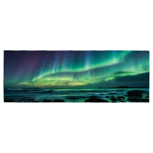 Mystical Aurora Over Ocean Png 06202024 PNG image