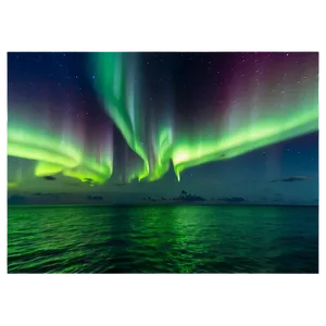 Mystical Aurora Over Ocean Png 15 PNG image