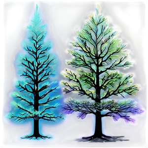 Mystical Aurora Trees PNG Kfb94 PNG