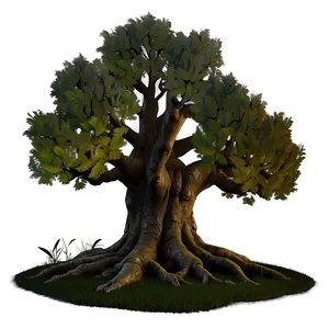 Mystical Big Tree At Night PNG Dqv PNG