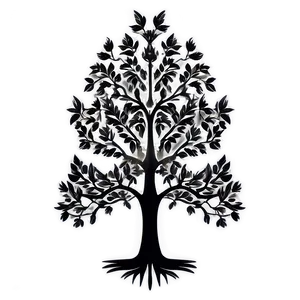 Mystical Black And White Tree Drawing PNG 51 PNG