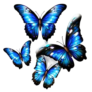 Mystical Blue Butterflies PNG 73 PNG