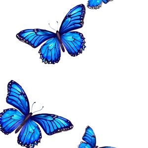 Mystical Blue Butterflies PNG Tvd46 PNG