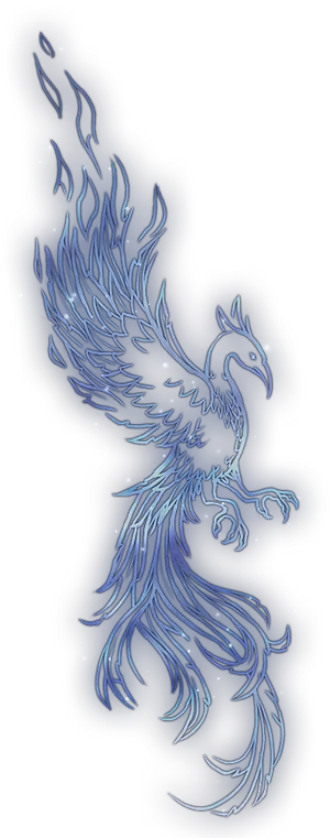 Mystical Blue Phoenix Art