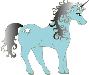 Mystical_ Blue_ Unicorn_ Graphic