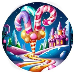 Mystical Candyland Night Png 49 PNG image