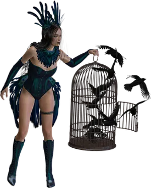 Mystical_ Crow_ Guardian_and_ Cage