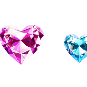 Mystical Diamond Heart Fantasy PNG Bwp PNG