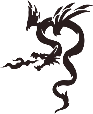 Mystical Dragon Silhouette PNG image