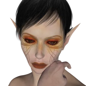 Mystical_ Elf_ With_ Orange_ Eyes