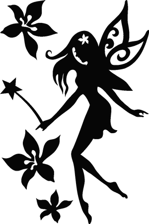 Mystical Fairy Silhouette PNG image