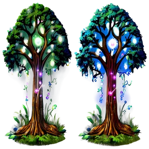 Mystical Fairy Trees PNG 05042024
